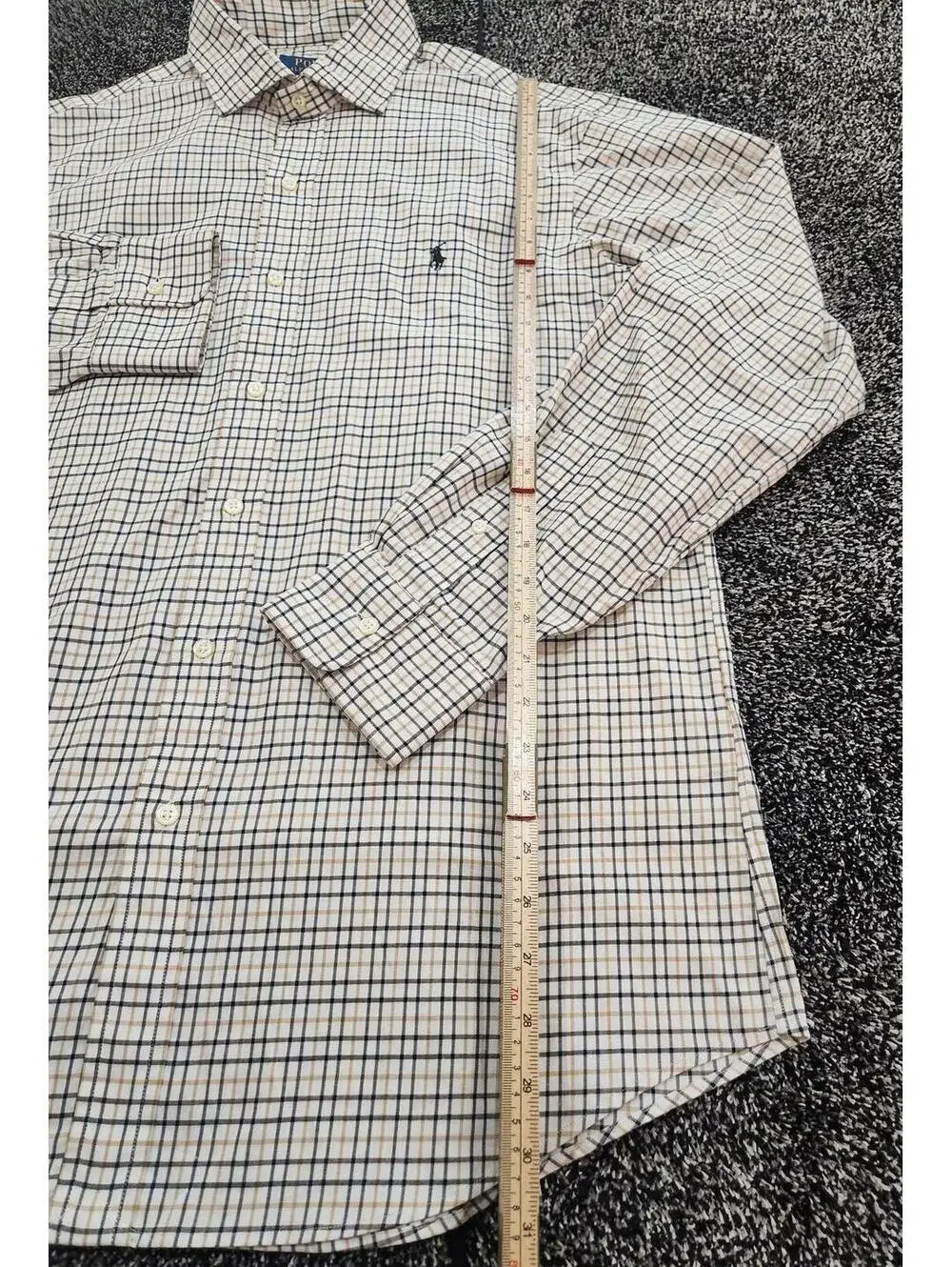 Polo Ralph Lauren Large Button-Down Shirt Plaid Long Sleeve Classic Fit Cotton